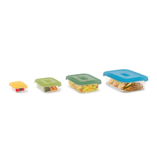 Set de 4 boîtes en verre Net Glass Storage Joseph Joseph