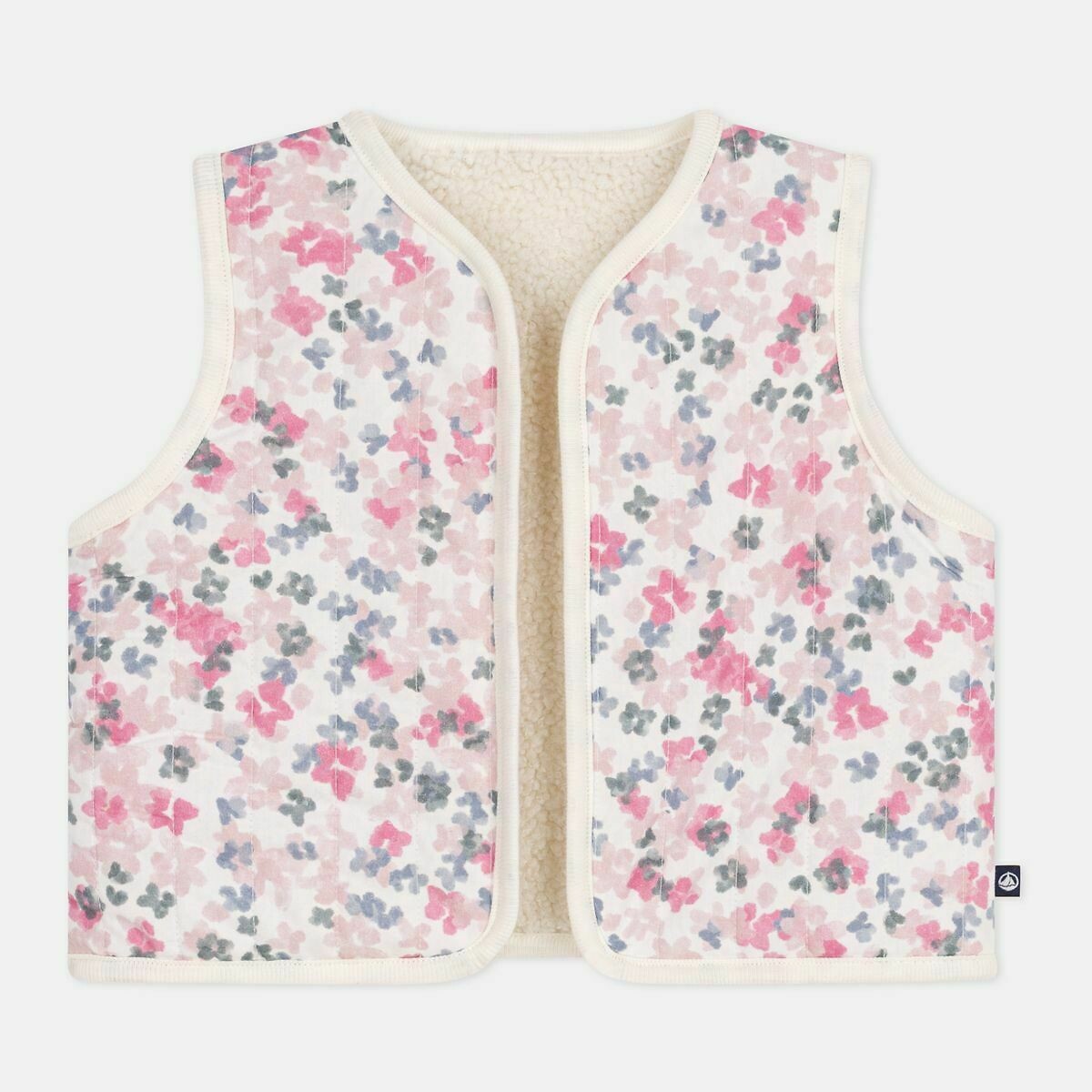 PETIT BATEAU<br>Colete acolchoado reversível sem mangas