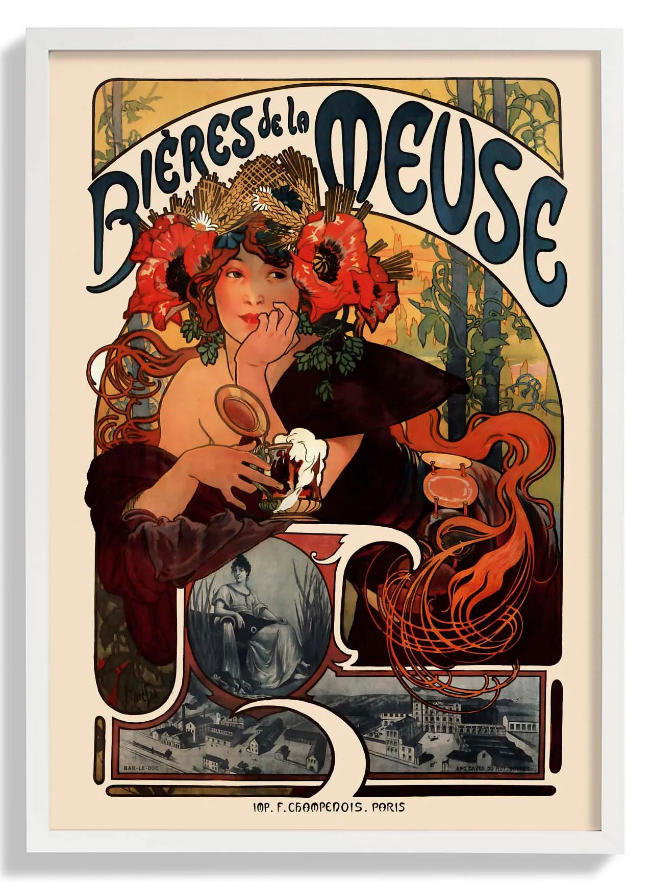 Bieres de la Meuse von Alphonse Mucha