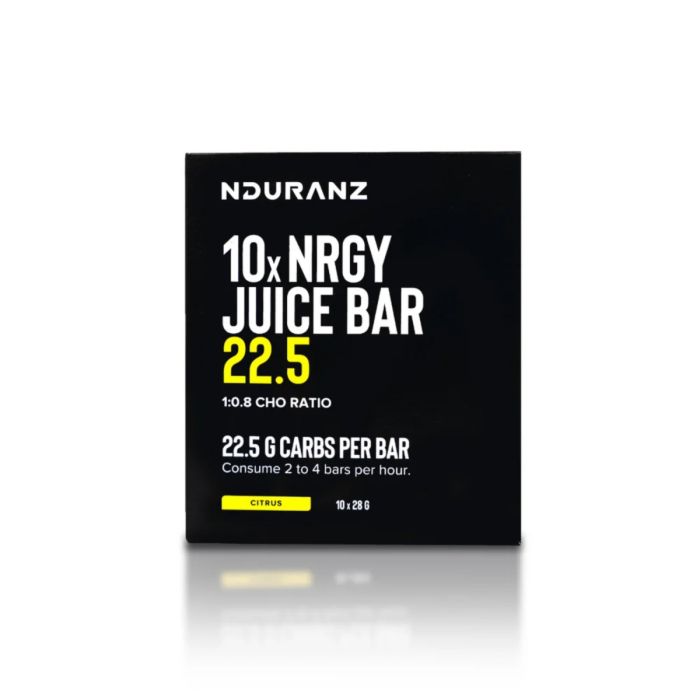 Nduranz Unisex Energi-barer Half Nrgy Unit Juice Bar 10x28g