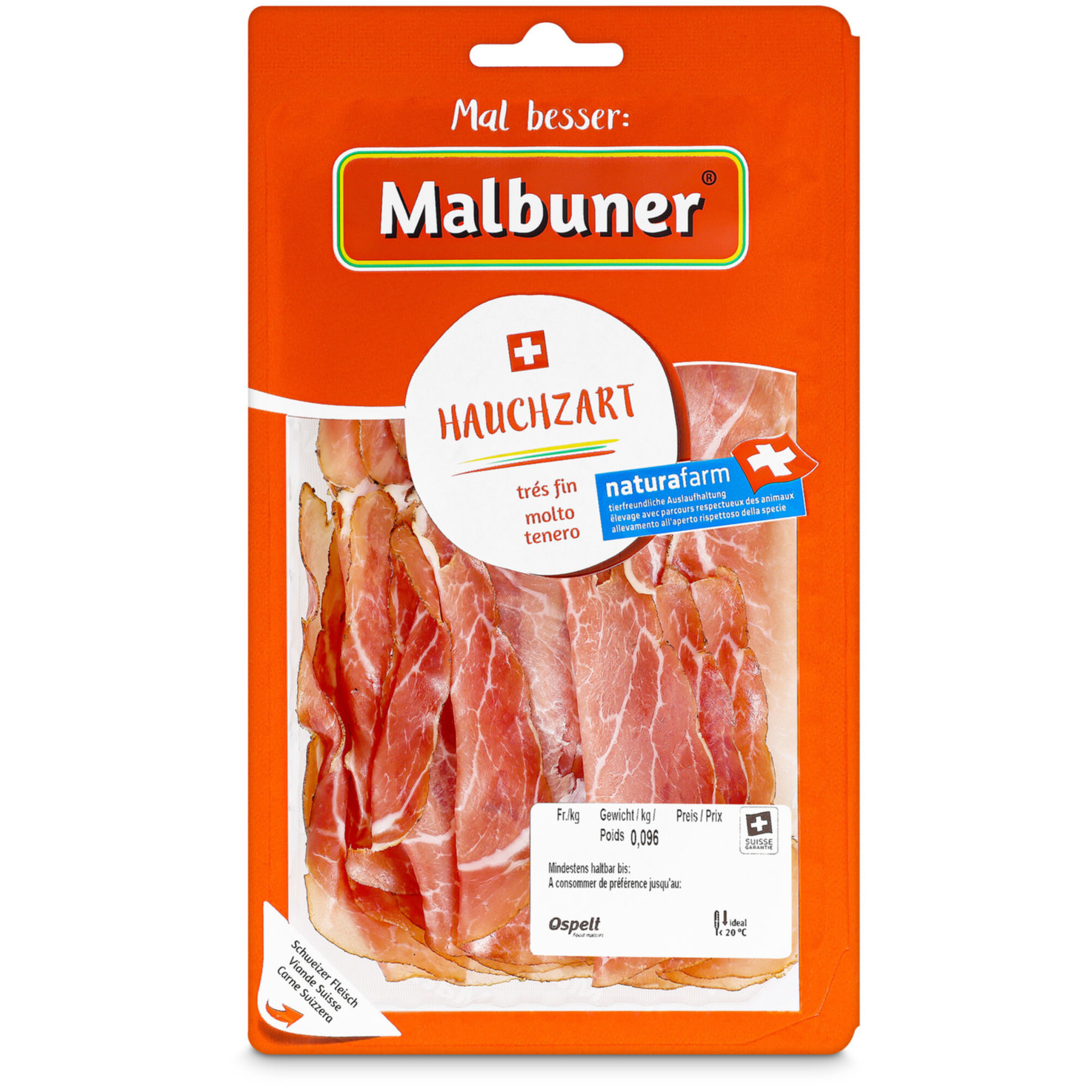 Malbuner Landschinken Hauchzart ca. 100g -