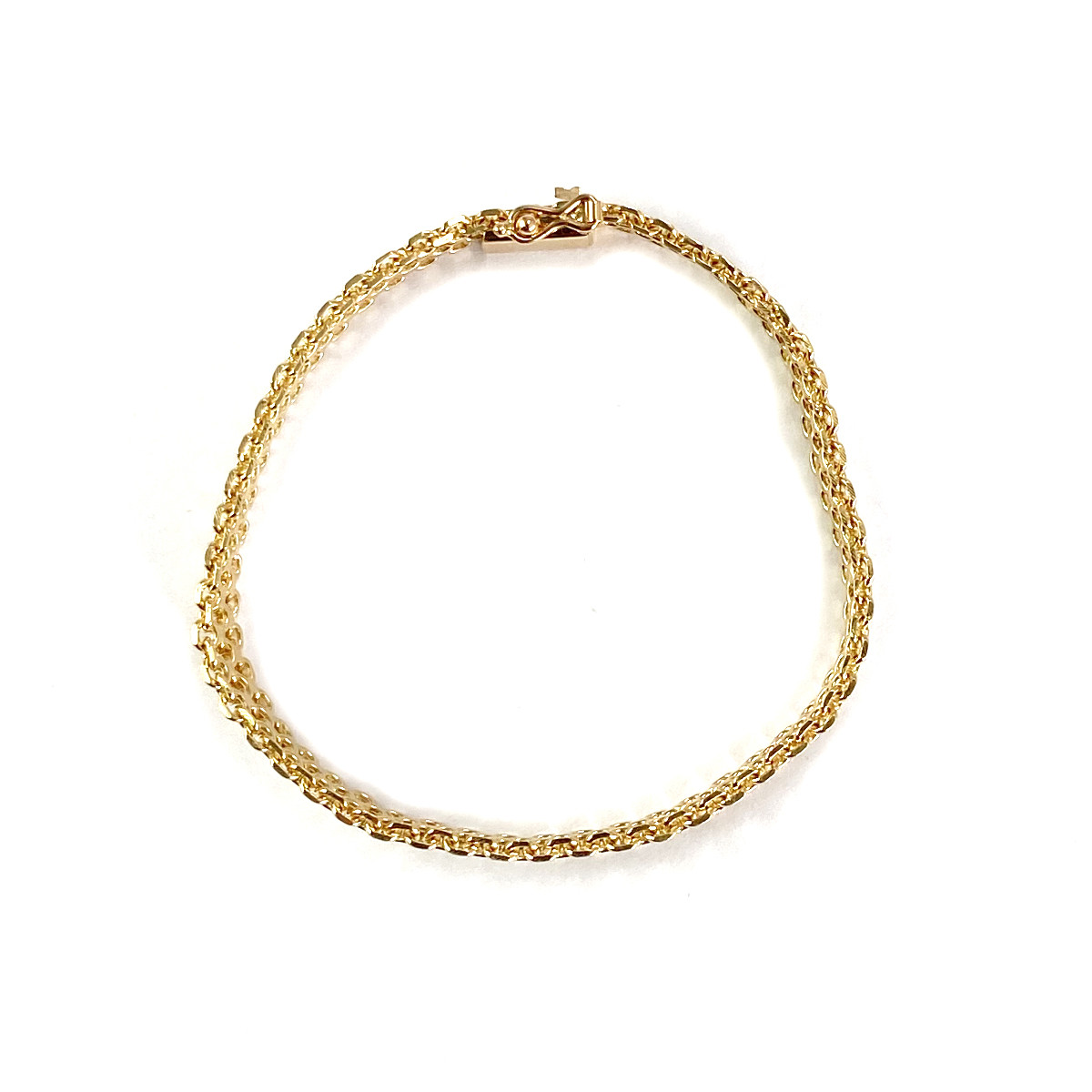 Bracelet d'occasion or 750 jaune maille fantaisie 18 cm