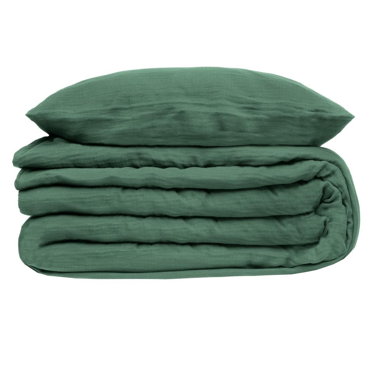 PARURE DOUBLE GAZE COTON CELADON 240X220CM