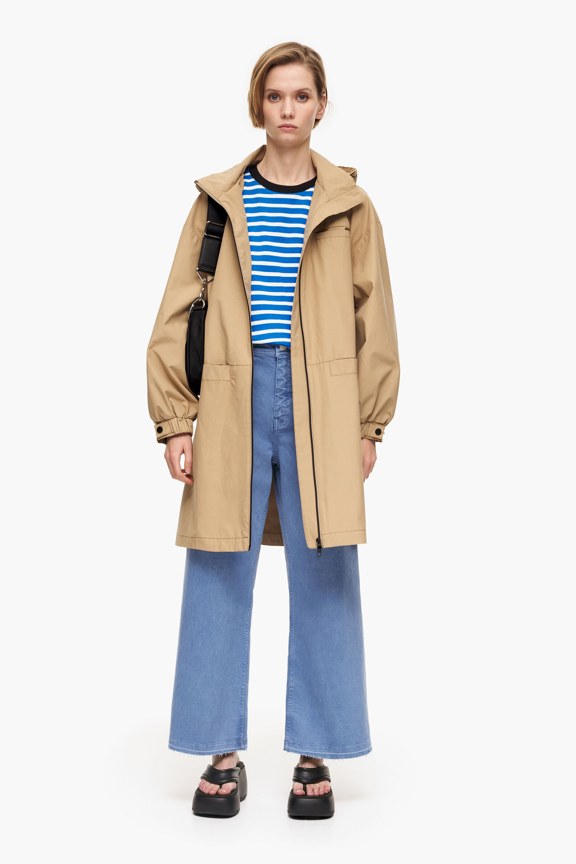 CULOTTE - Calça jeans azul de cintura alta