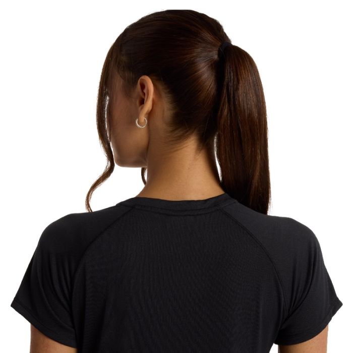 New Balance Dame T-shirts Jacquard Slim SS Tee Sort