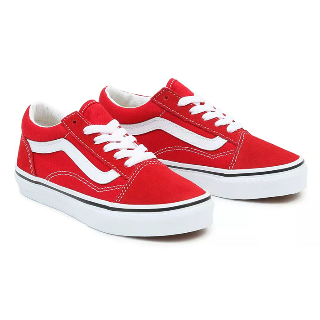 Vans Sneakers en Velours de Cuir & Textile UY Old Skool rouge