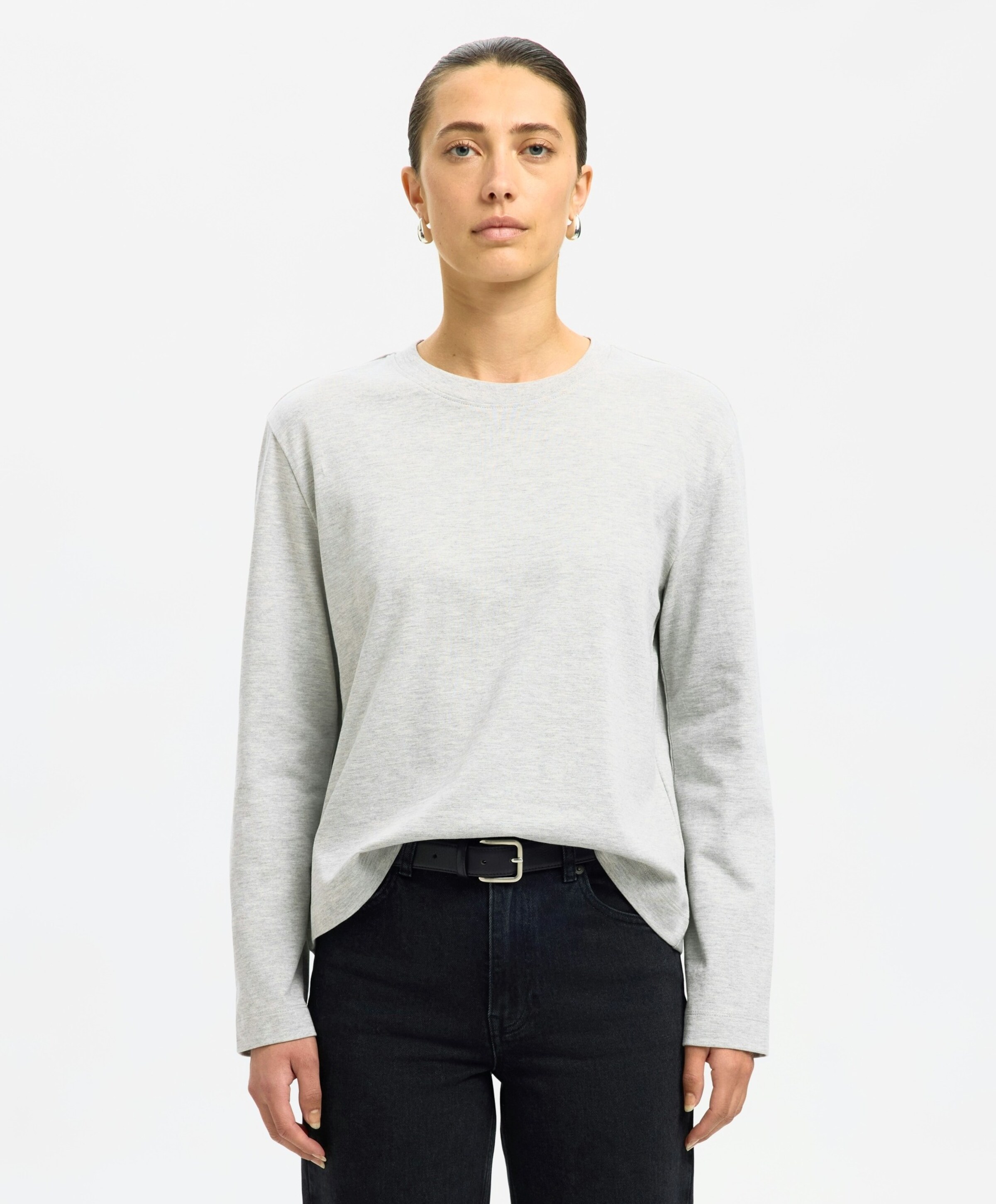 Selected Longsleeve grijs
