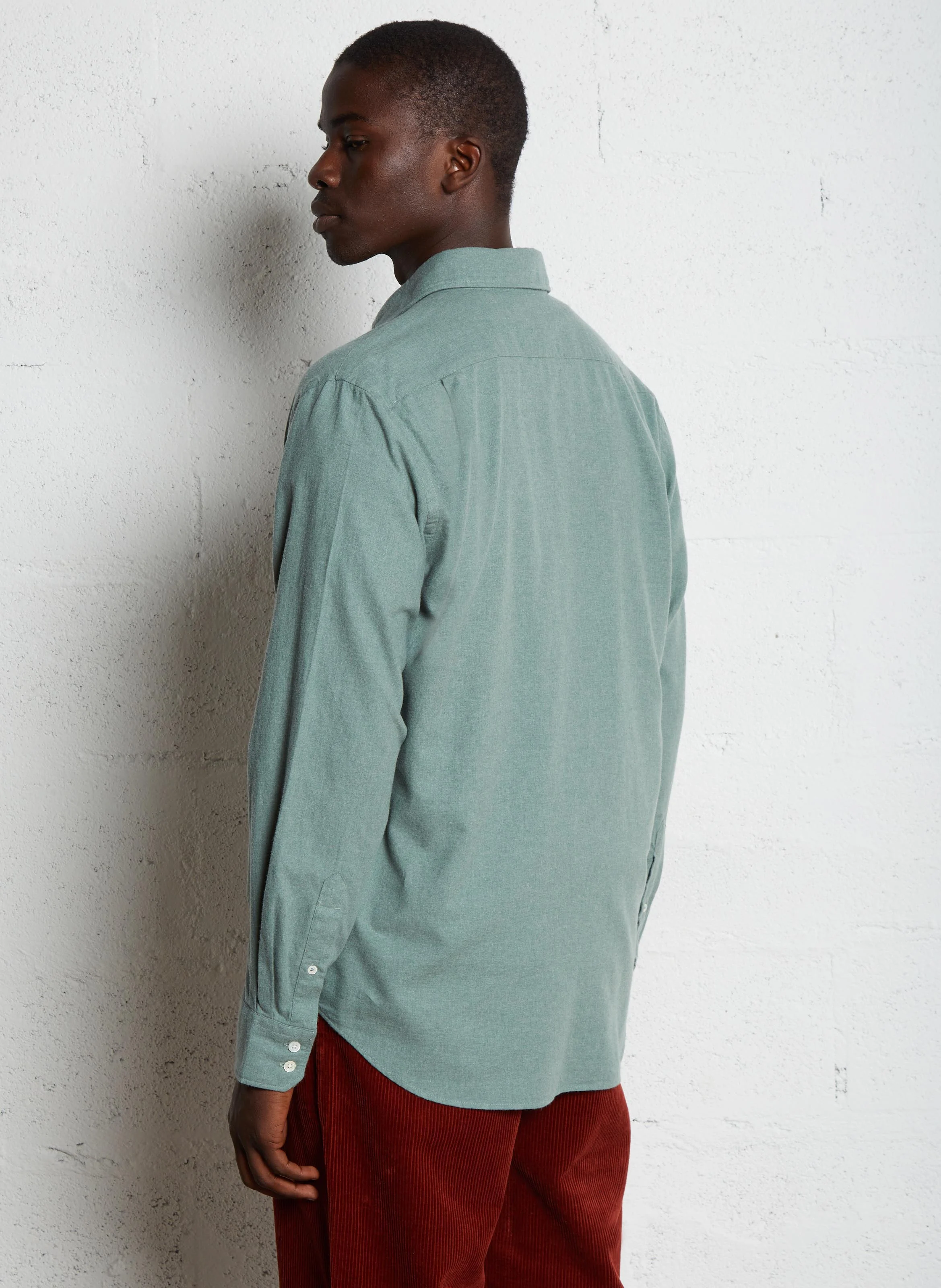 PAUL - Chemise col classique en coton | Vert