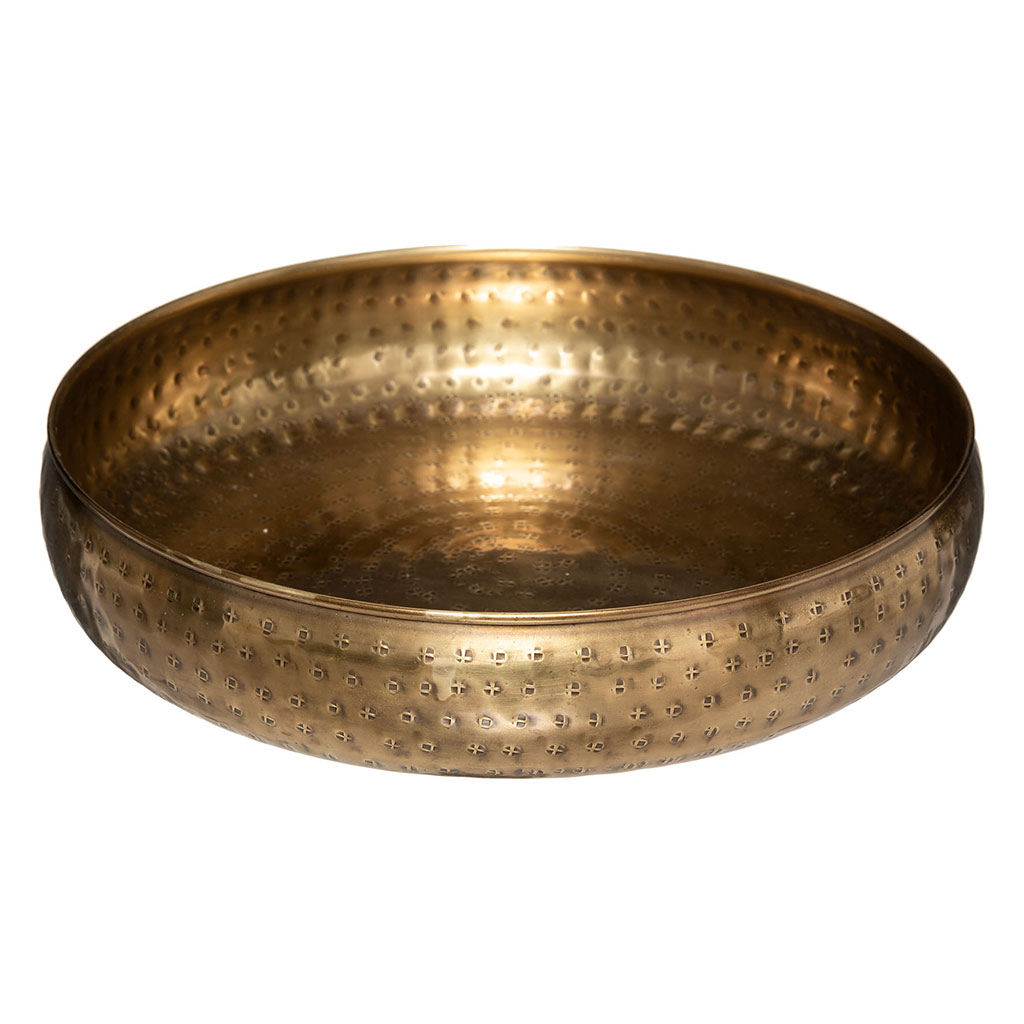 Coupe OASIS métal martelé doré D 30.5x6.5cm