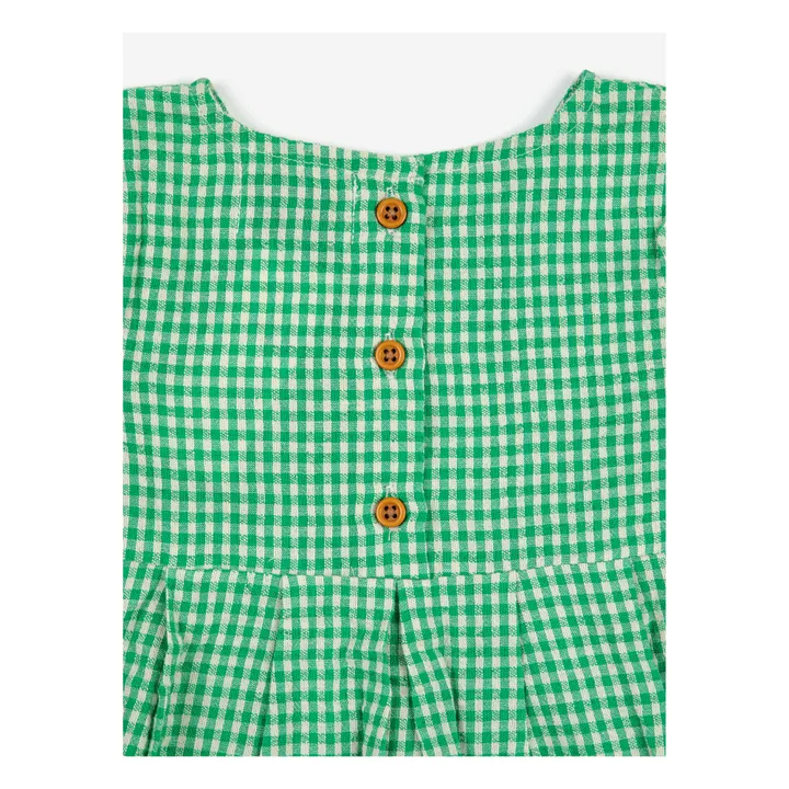 Bobo Choses Robe Coton et Lin Vichy | Vert
