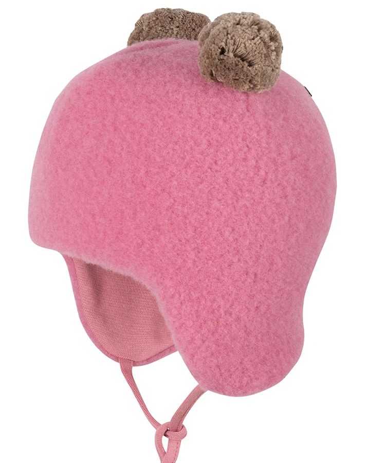 Wollfleece-Mütze 2 BOMMEL in dusty pink