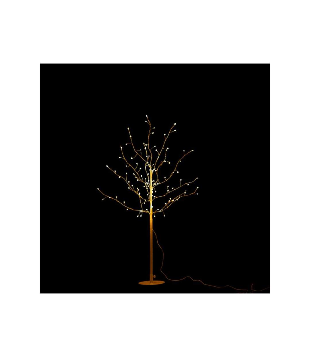 Paris Prix - Plante Artificielle Déco Led arbre Nu 100cm Blanc