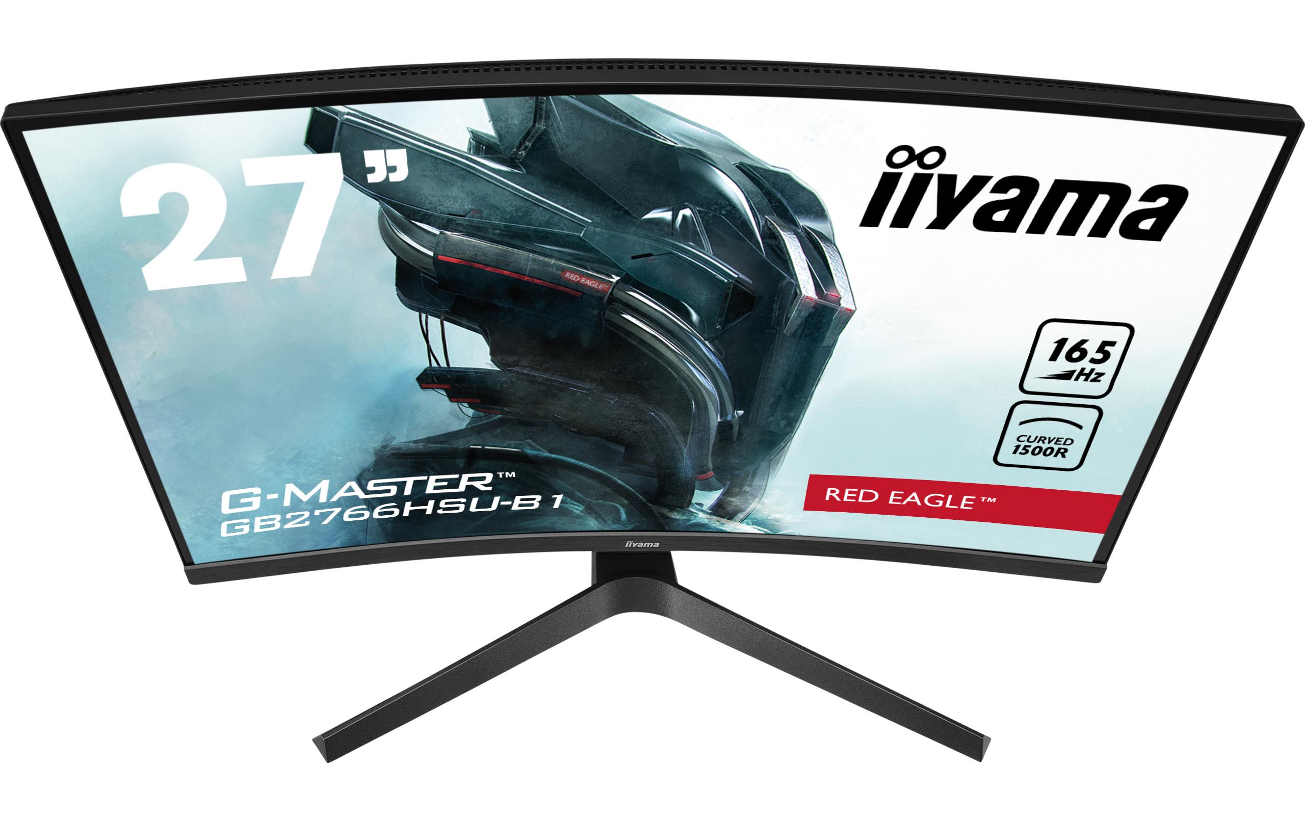 Monitor G-Master GB2766HSU-B1<br>27-Zoll-Monitor mit gebogenem VA-Panel und einer Bildwiederholfrequenz von 165 Hz