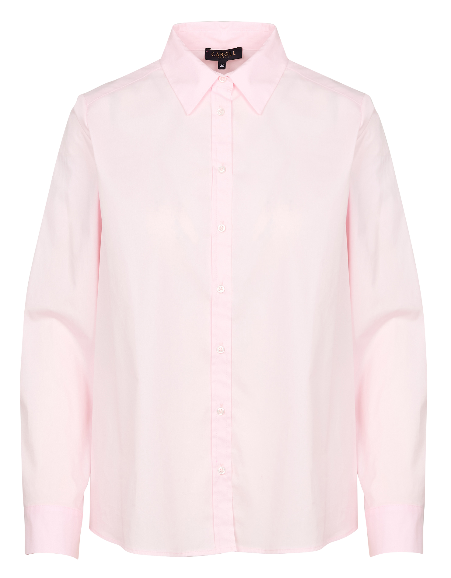 BRENDA2 - Chemise ajustée col classique en coton | Rose