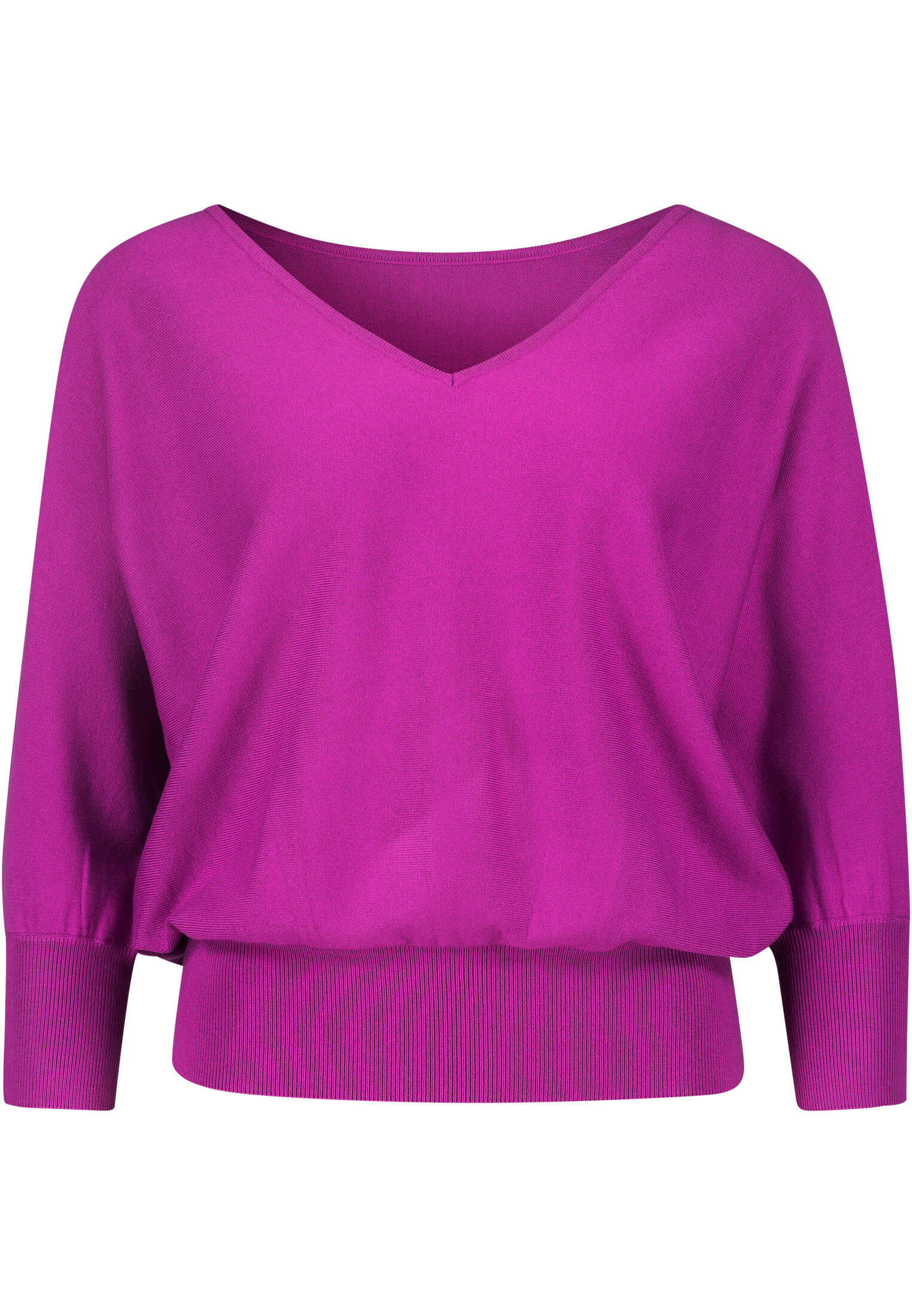 zero| Damen Feinstrickpullover mit V-Ausschnitt
