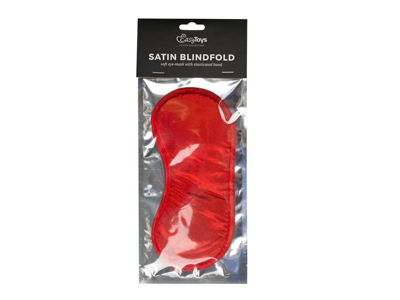 Easytoys Fetish Collection Augenmaske aus Satin Rot Hochwertige Maske für erotische Spiele