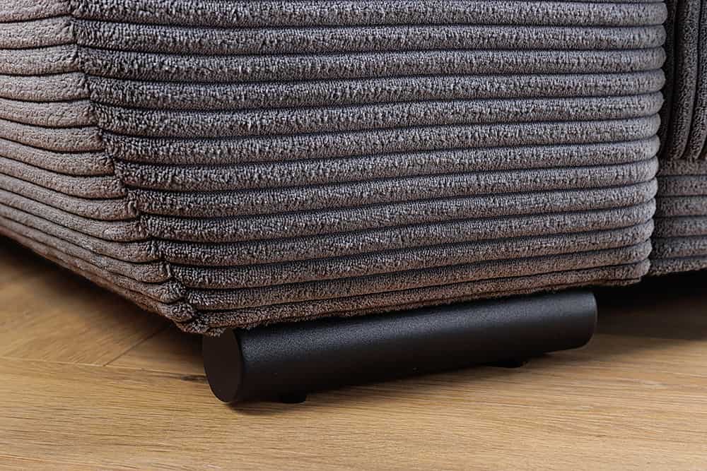 Modernes XXL Sofa ELEGANCIA 285cm anthrazit Cord inklusive Kissen Bigsofa