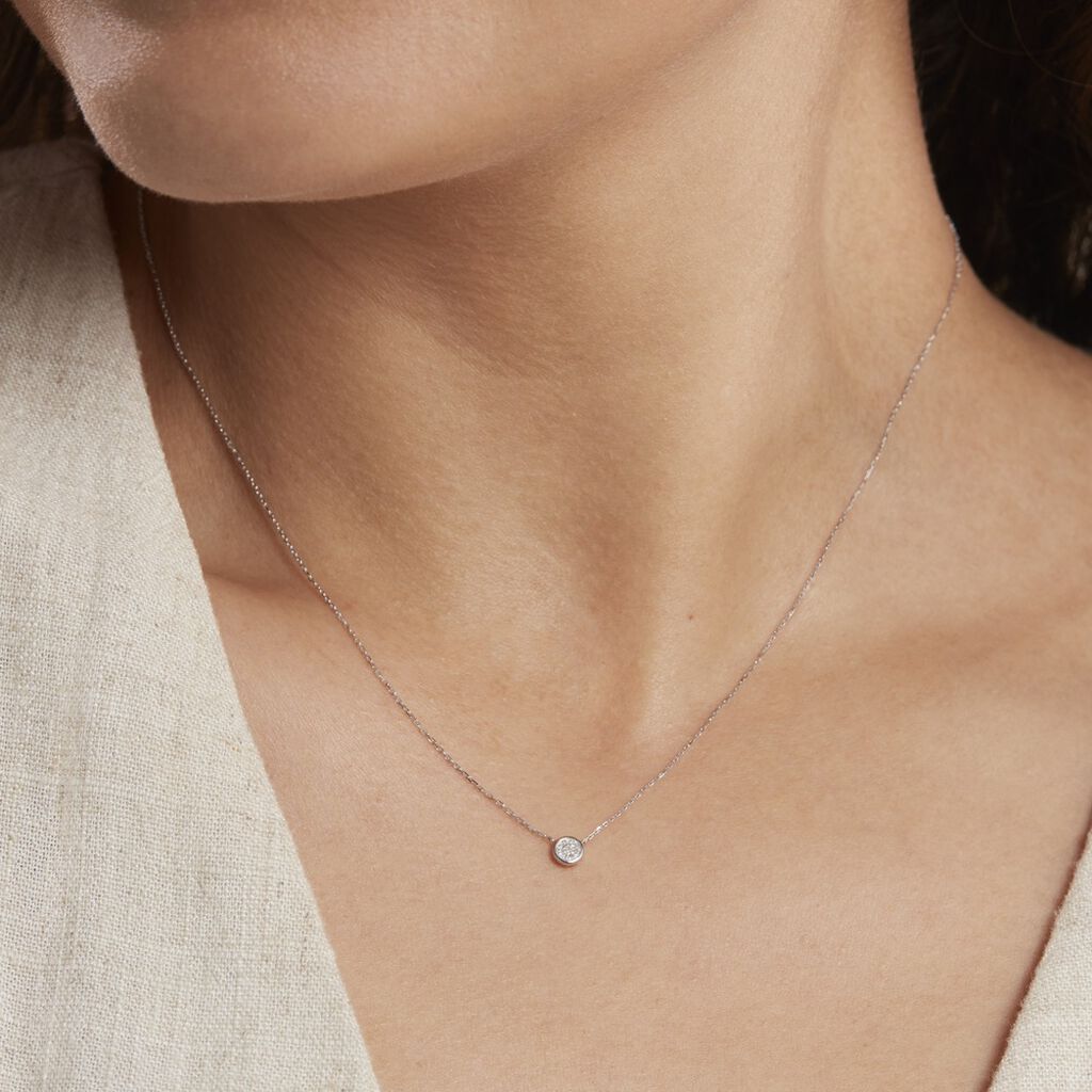 Collier Violanda Or Blanc Diamant