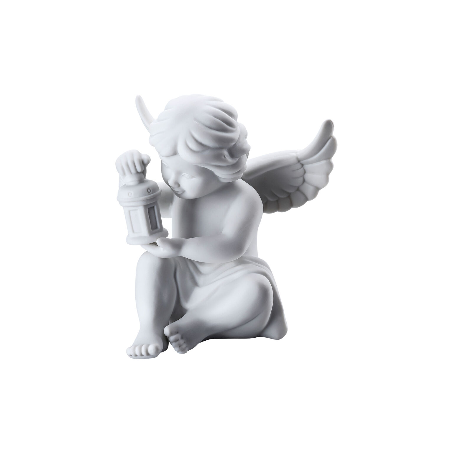 Angels Weiss matt Engel mit Laterne