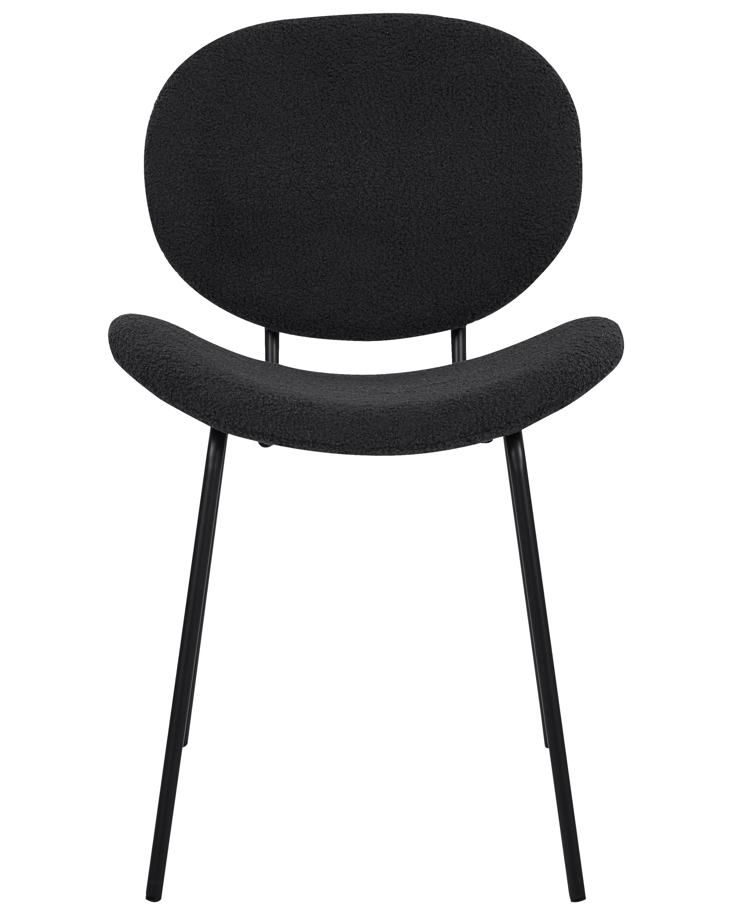 Set van 2 eetkamerstoelen LUANA Bouclé Zwart