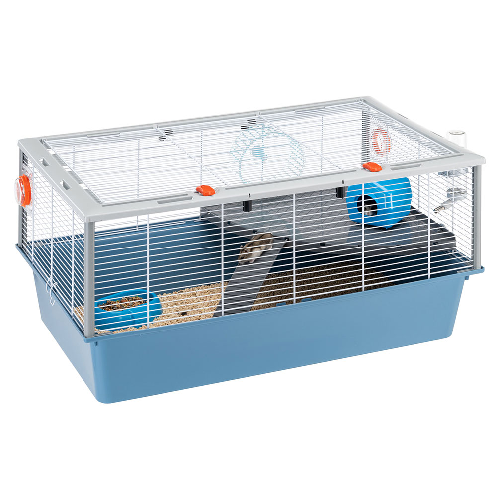 Ferplast cage pour rongeurs criceti 15 pour hamsters, en métal, accessoires inclus : mangeoire, abreuvoir, maison, roue, étagère,