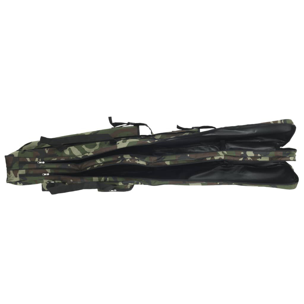 vidaXL Hengeltas, Groen Camouflage, 150 cm, Oxfordstof