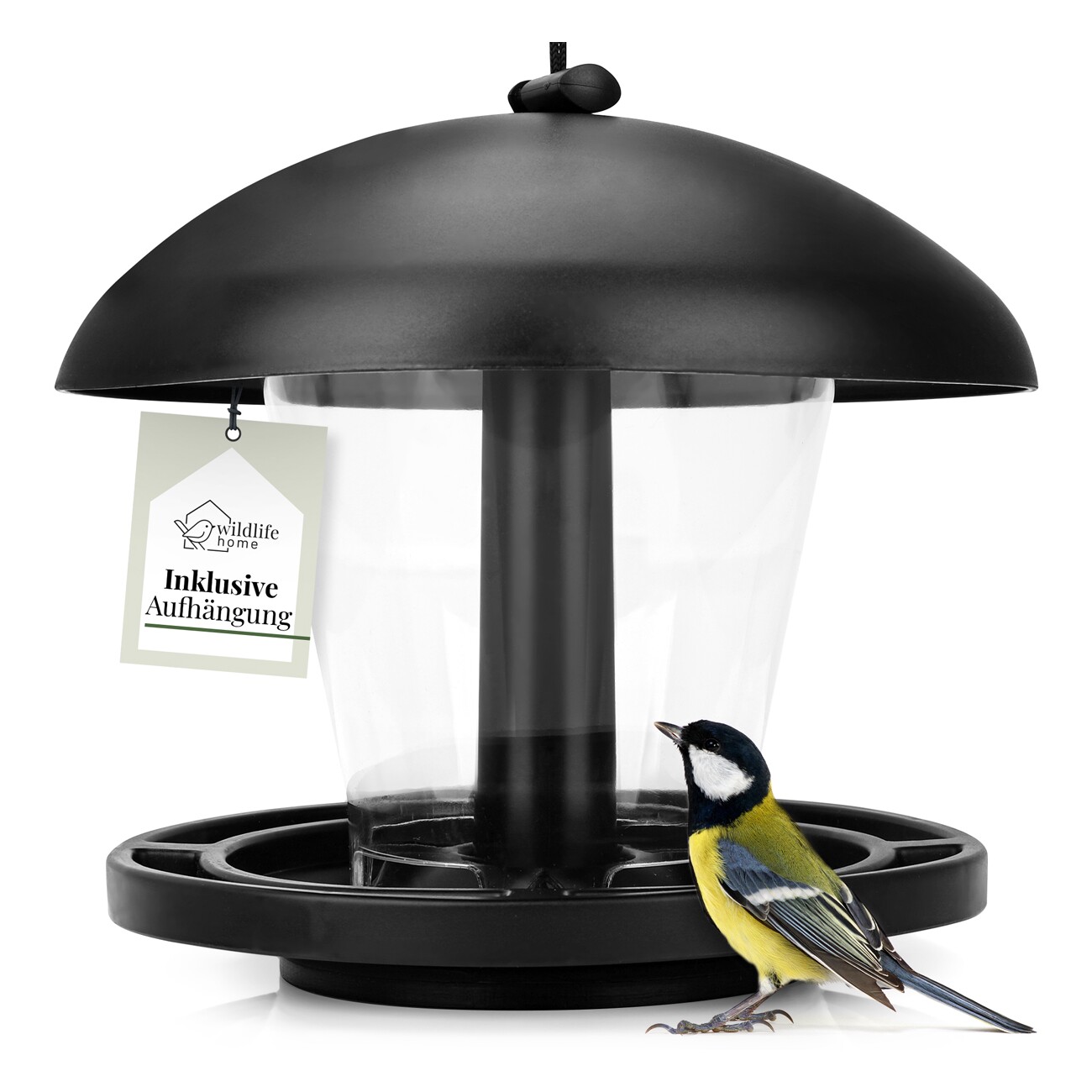 WILDLIFE HOME Vogelfutterspender, Schwarz