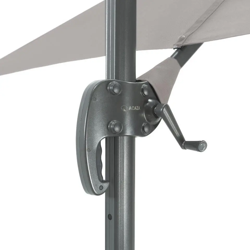 Kantelbare Zweefparasol 250x250 cm -Sterke Zweef Parasol, Licht Grijs