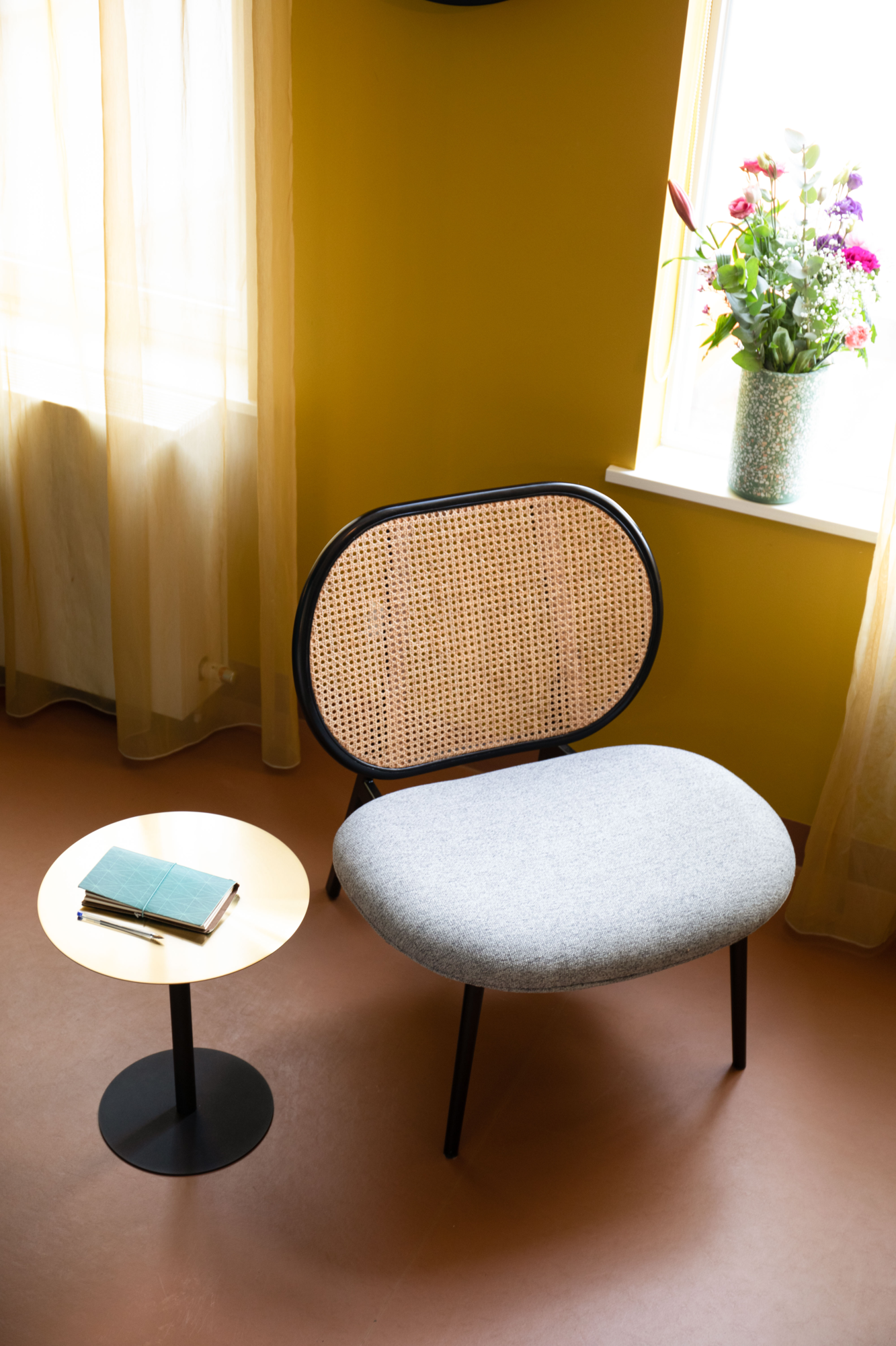 Zuiver Spike Fauteuil Naturel/Grijs
