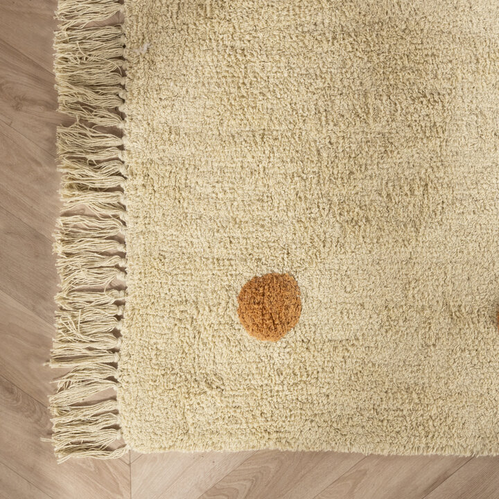 Vloerkleed Kinderkamer - Lou Dots Geel