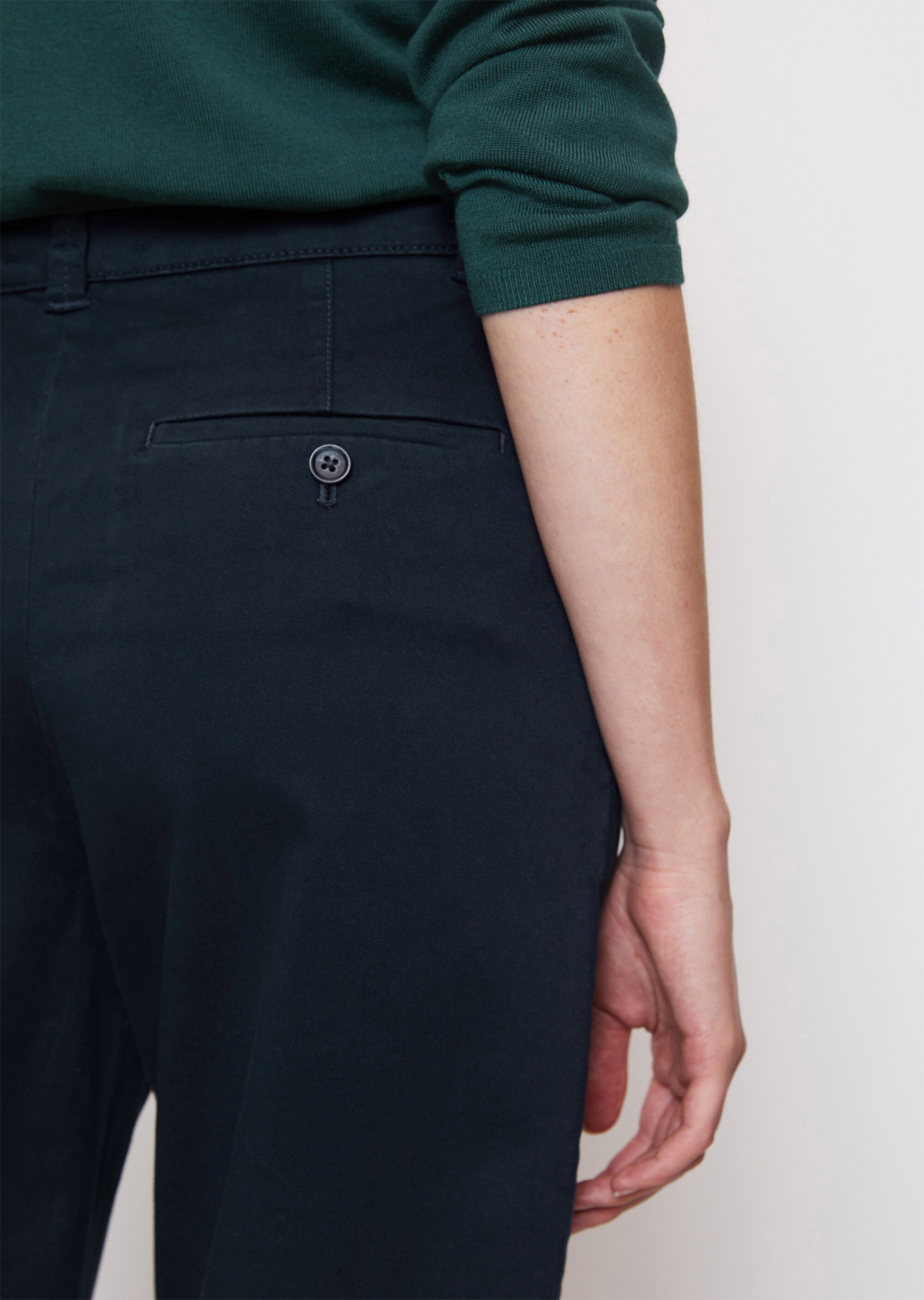Hose im Chino-Stil straight fit aus Organic Cotton-Stretch-Twill