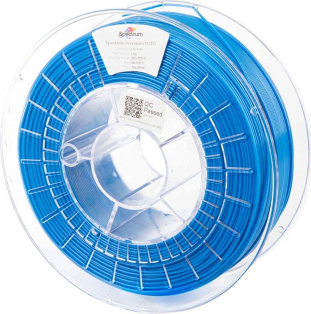 Spectrum  Premium PCTG Sky Blue, 1,75 mm / 1000 g    Hochwertige Alternative zu PET-G in Sky Blue