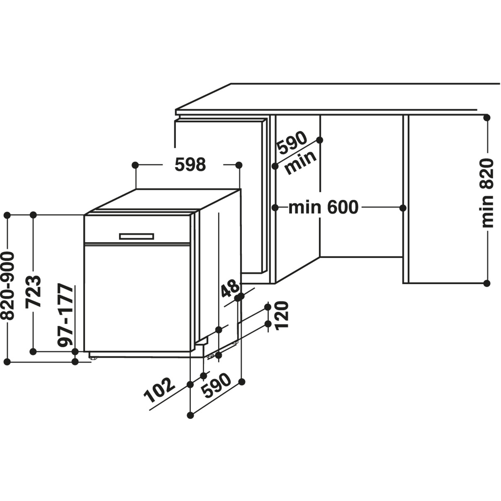 PRIVILEG Unterbau-Geschirrspüler RUC 2C24 A X - Edelstahl - 60 cm - E