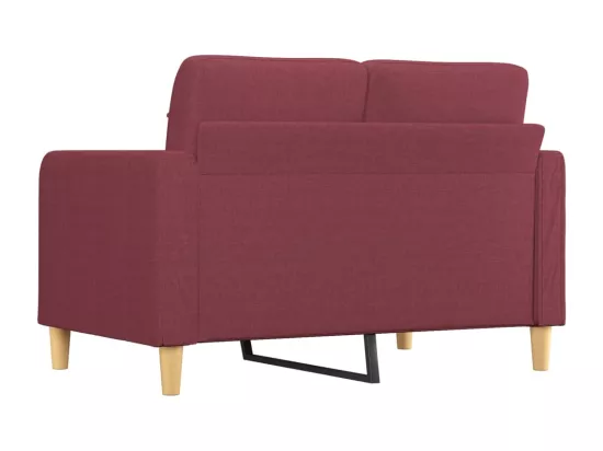 Canapé à 2 places Rouge bordeaux 120 cm Tissu