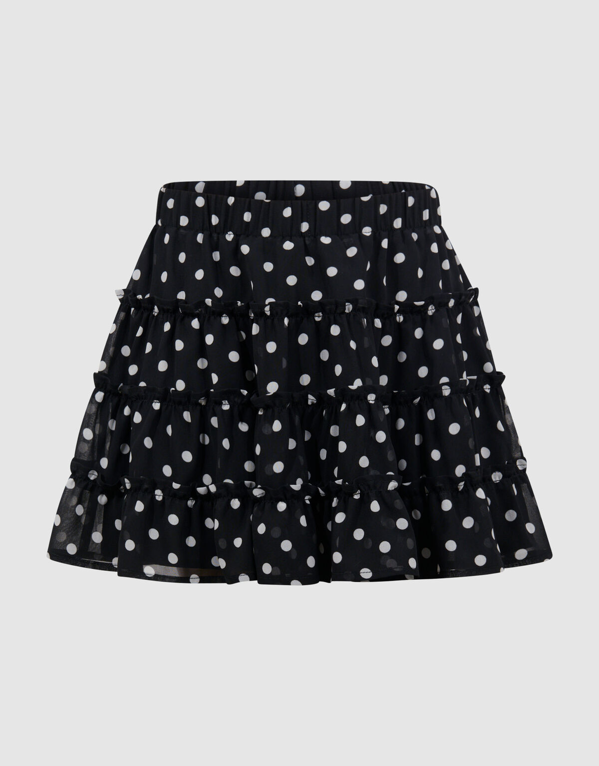 Polkadot Mini Rok Zwart
