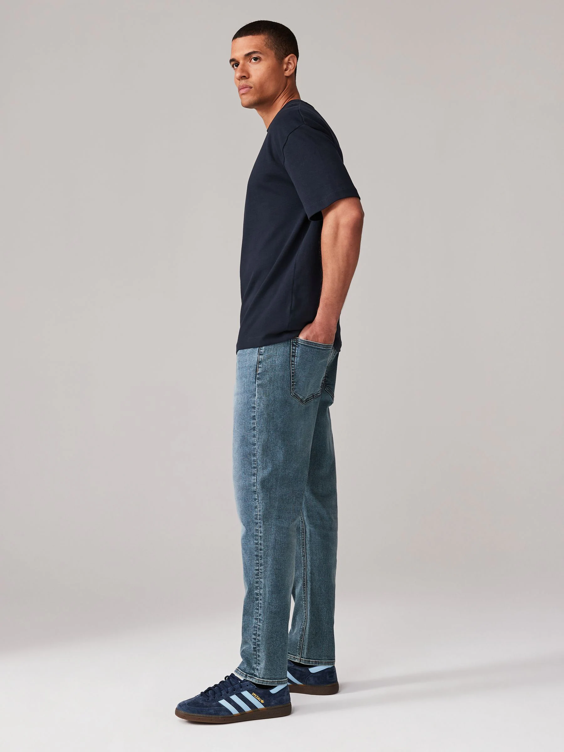 Vintage lichtblauw - Enkele - Slim fit klassieke stretchy jeans