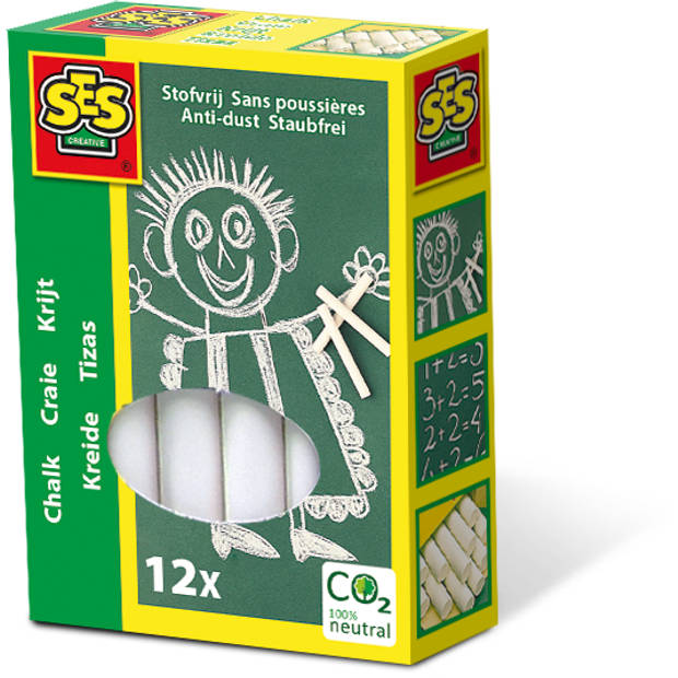 Krijt wit 12 stuks
