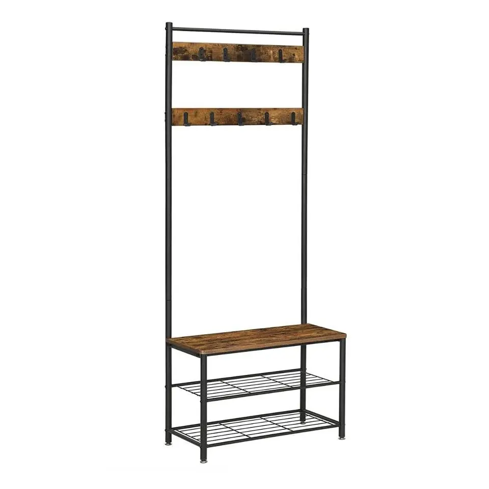 CALICOSY - Garderobe - Donker hout - 175x70x32,5 cm