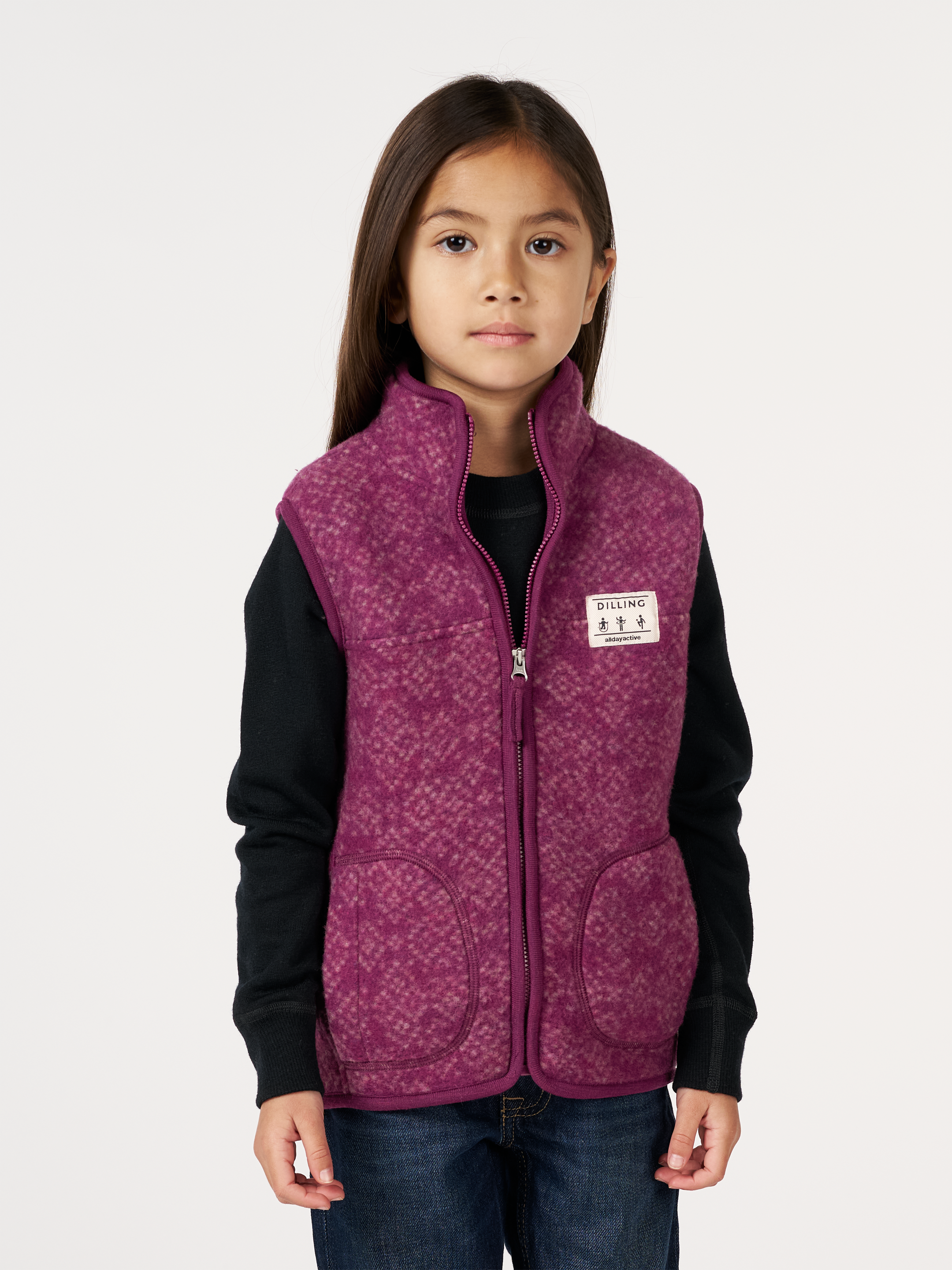 Fleecebodywarmer van merinowol voor kinderen
