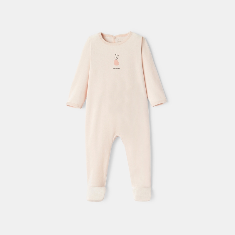 Dors-bien en velours doux rose naissance Absorba