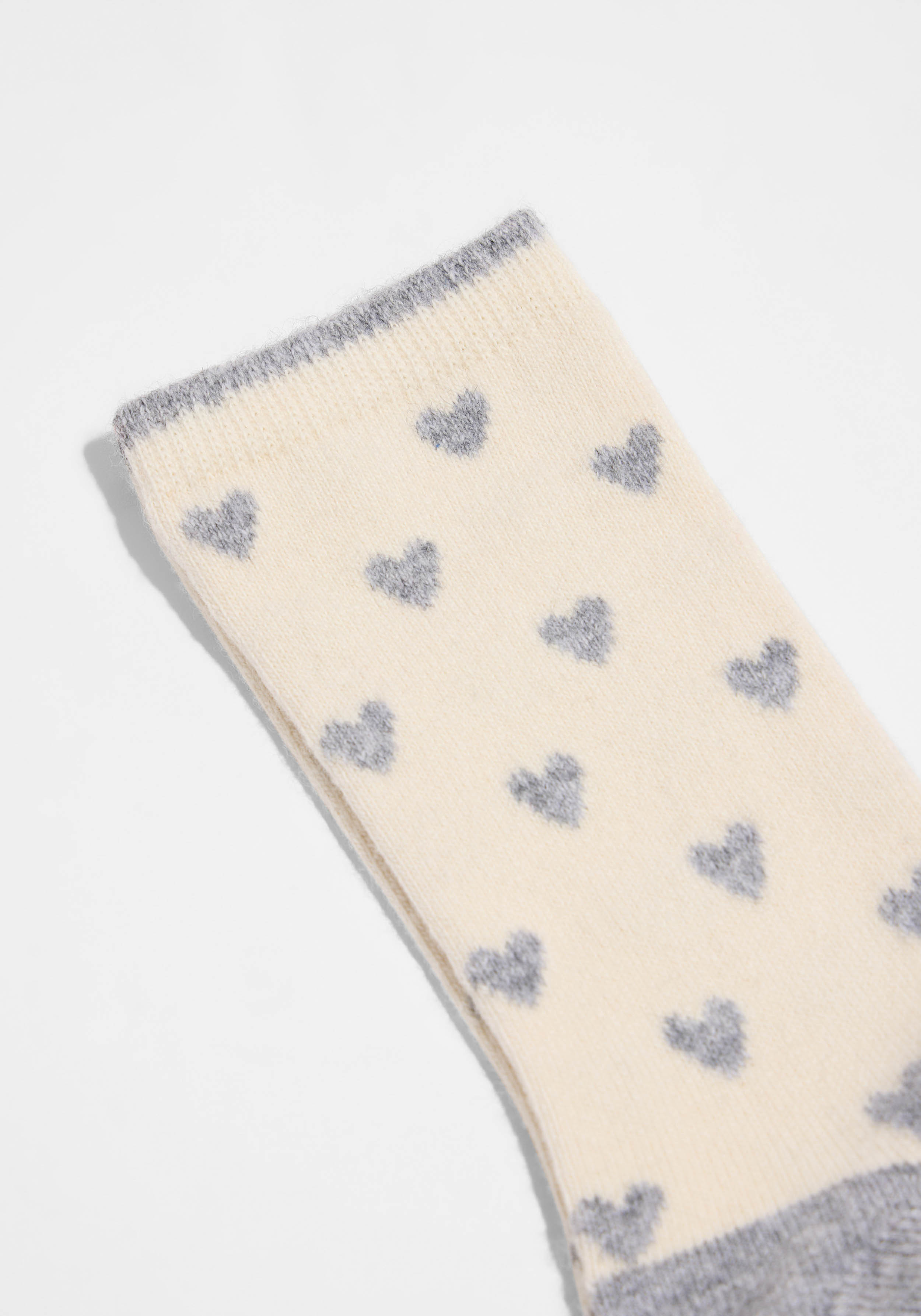 Lanius Socken mit Herzen Off White