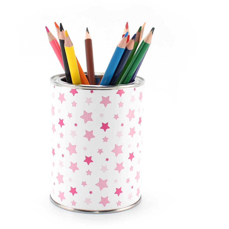 Nikima Stiftebecher Sterne rosapink - Kinder Stifteköcher Stiftehalter rosa