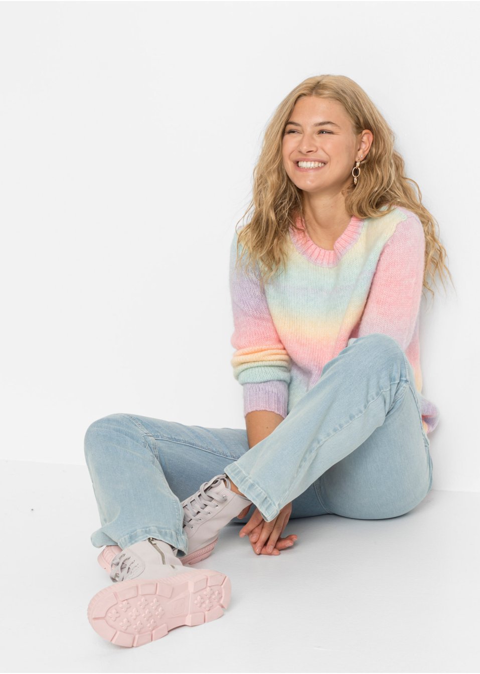 Pull à dégradé de couleurs