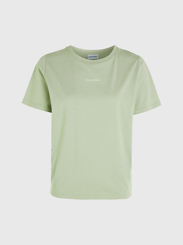 Camiseta de algodão com micro logotipo