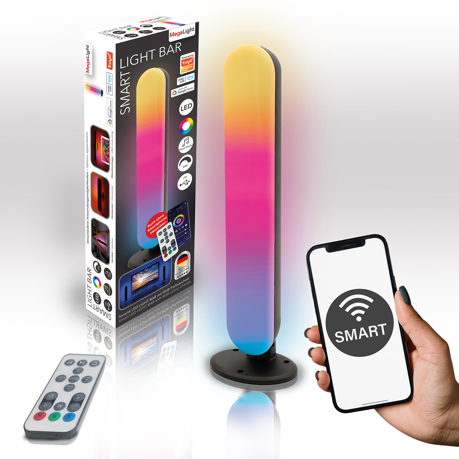 SMART-LED-RGB-Lightbar - dimmbar - per App-steuerbar
