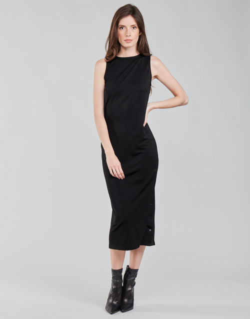 Karl Lagerfeld - KITTED WRAP DRESS Negro