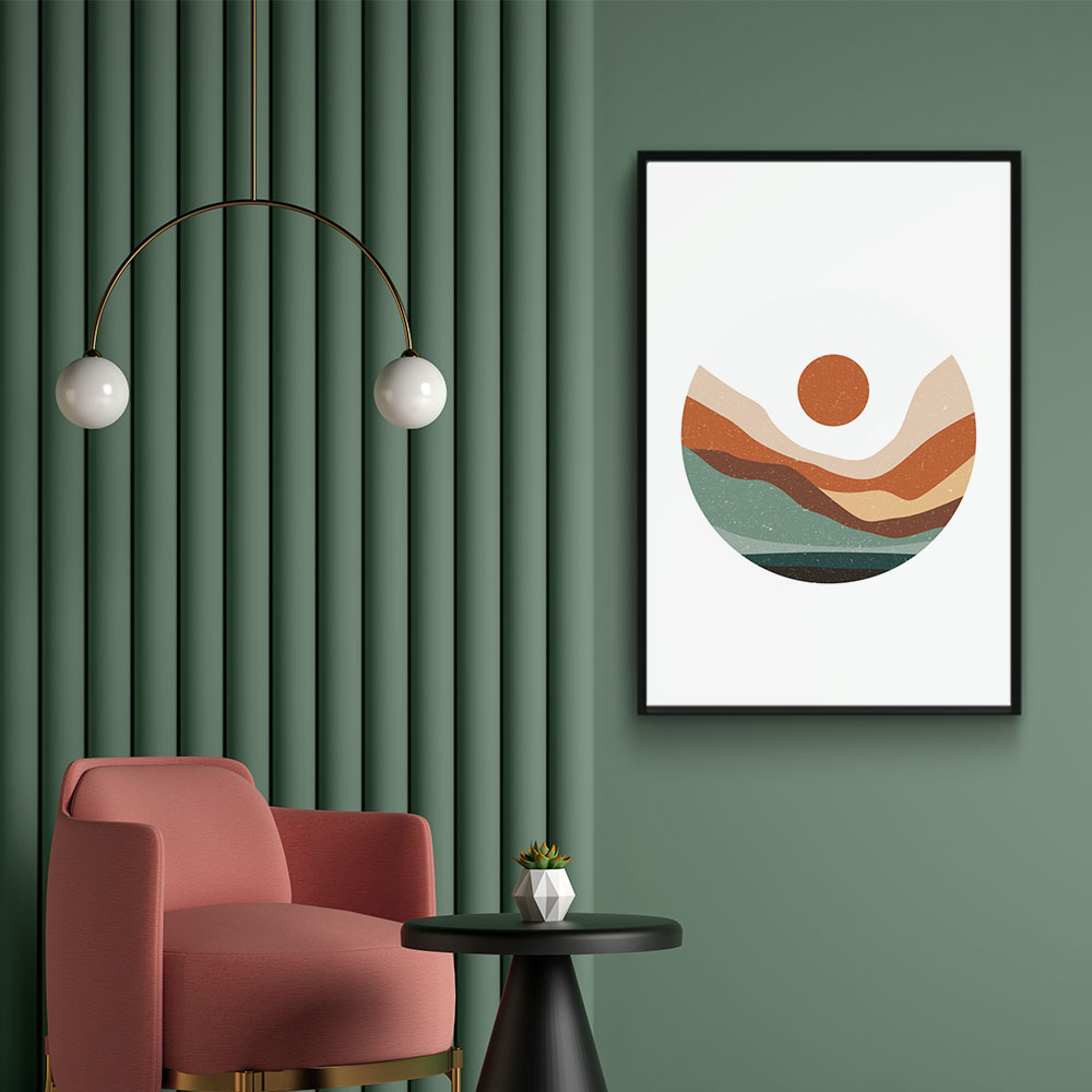 Walljar poster ingelijst - Desert Sunrise Poster ingelijst - 40 x 60 cm