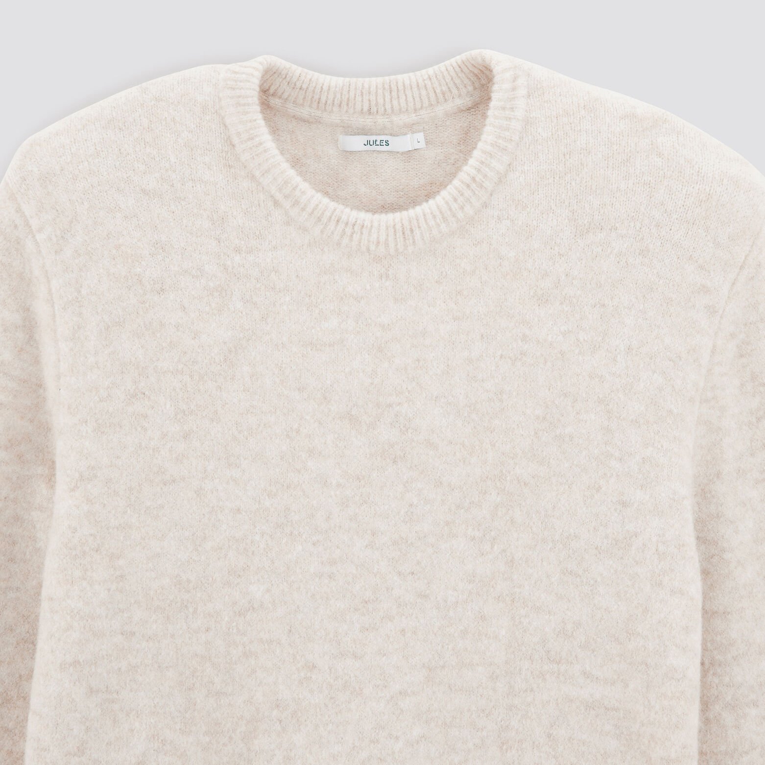 Pull col rond épais Ecru