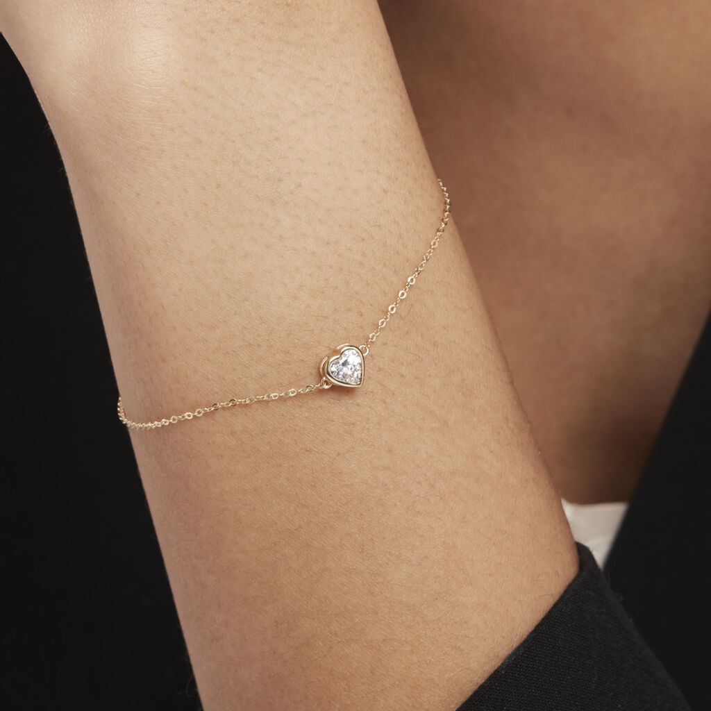 Bracelet Or Jaune Idony Oxyde De Zirconium