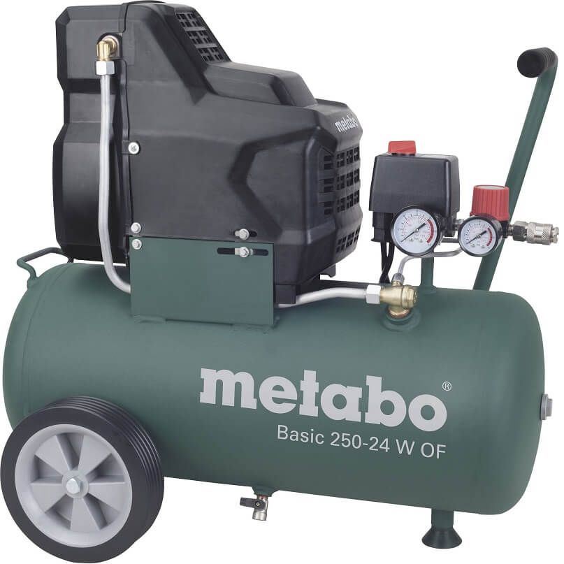Metabo Basic 250-24 W OF Olievrij Compressor - 1500W - 8 bar - 24L - 100l/min - 601532000